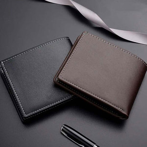 Factory Wholesale Secure RFID Leather Wallet Custom Brand <b>Name</b> Card Holder Custom Design RFID Leather Wallet Men High Capacity - Product Image 6