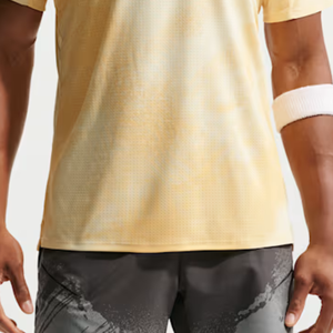 Camiseta Deportiva para Hombre, Color Amarillo Claro, 100% Algodón, 220g, Cuello Redondo, Manga Corta, Secado Rápido, Transpirable, Corte Regular, para Entrenamiento - Product Image 6