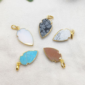 จี้หัวลูกศรโอปอลไลต์ชุบทองบนเงินแท้ 925 สำหรับทำสร้อยคอ ขายส่ง - Product Image 4