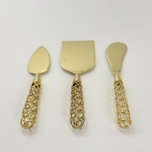 Luxury Gold Stainless Steel <b>Cheese</b> Knife Server Set For Home Kitchen & Hotel Tableware Handcrafted <b>Cheese</b> Slicer - Product Image 4