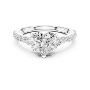 Anillo de Compromiso, Boda o Promesa SATVIK RATNA con Diamante Cultivado en Laboratorio de Corte Corazón de 1.5 CT, Chapado en Oro de 14K, Certificado IGI, Regalo de Lujo - Product Image 5