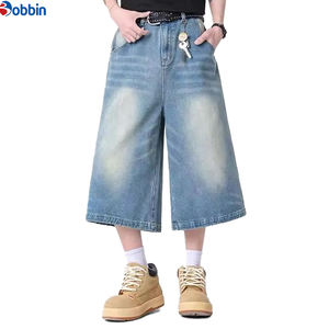 กางเกงยีนส์เดนิมสีน้ำเงินทรงตรงเอวสูงแบบสั่งทำพิเศษ ทรงหลวม เป็นมิตรกับสิ่งแวดล้อม แห้งเร็ว ระบายอากาศได้ดี สไตล์เรโทร สำหรับผู้ชาย ทำจากผ้าฝ้าย - Product Image 3