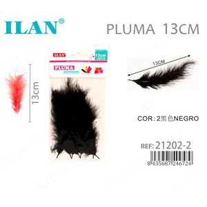 อิลัน พลูมา 13 ซม. สีดำ วัสดุสำหรับงานฝีมือ - Product Image 1