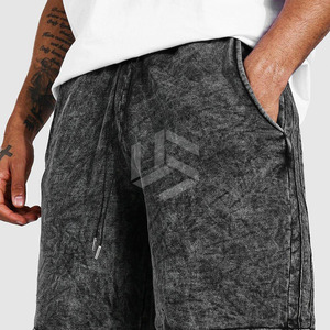 Shorts d'été pour hommes, vêtements de sport, vierges, séchage rapide, pour jogging, effet délavé à l'acide et à la pierre, avec logo personnalisé, OEM - Product Image 4