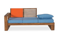 Canapé d'angle convertible extensible en bois de Sheesham massif, moderne et luxueux, personnalisé pour salon, villa, école