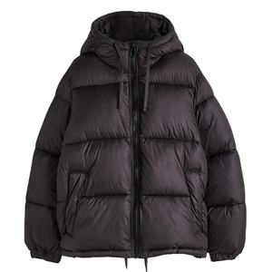 Chaqueta de Invierno Acolchada con Capucha de Nailon Tejido, Personalizada con Logotipo OEM, para Mujer, Unisex, Impermeable, Transpirable, de Secado Rápido, Informal, con Cremallera - Product Image 2