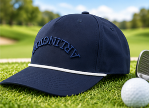 <b>Navy</b> Blue 5 Panel Baseball Cap 3D Embroidery Logo Curved Brim Adjustable Sports <b>Hat</b> Custom Brand Headwear - Product Image 3