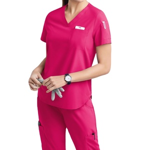 Tenues médicales pour femmes, anti-rides, respirantes, extensibles, en tricot, écologiques, faciles à laver, élégantes - Product Image 4