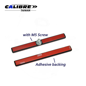 Réflecteur de sécurité arrière universel pour moto TAIWAN CALIBRE Mini LED rouge/ambre rectangulaire homologué E-Mark - Product Image 2