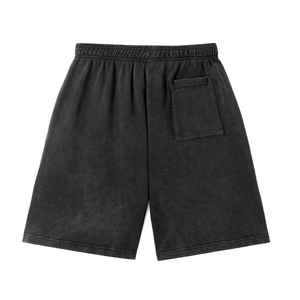 Shorts de survêtement IOTA SPORTS Sun Fade Black Acid Wash en molleton 100% coton, coupe classique, effet vintage, pour homme, avec logo - Product Image 2