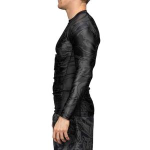 เสื้อเชิ๊ตผู้ชายแบบมีผดผื่นระบายอากาศได้โลโก้ขนาดพลัสไซส์สำหรับเข้ายิม - Product Image 3