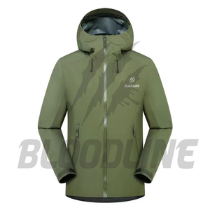 Veste d'extérieur imperméable à capuche pour homme Bloodline, manches longues, noire, pour l'hiver - Product Image 4