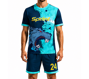 Ensemble de maillots de football personnalisés de haute qualité 2022, 100% polyester, impression par transfert thermique, technologie de découpe automatisée, logo personnalisé, équipe - Product Image 2
