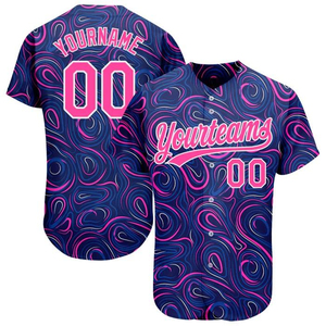 Vêtements de sport personnalisés en gros, maillots respirants imprimés en 3D pour hommes et femmes, uniformes de baseball et de softball avec design par sublimation - Product Image 5