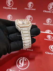 Reloj Iced out movimiento automático reloj mecánico hip hop elegante moissanite diamante micro ajuste reloj para unisex - Product Image 3