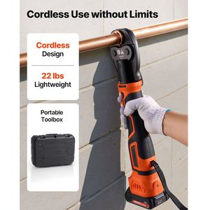 ProPress 18V <b>Electric</b> 1/2" 3/4" 1\" Copper Tubes Pipe Crimper Tool Kit 3 VUS Pr for <b>Wire</b> Crimping - Product Image 5