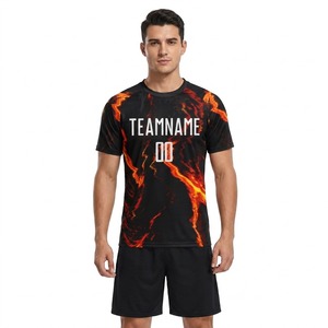 Maillot de football rayé vintage personnalisé par sublimation, séchage rapide, respirant, antibactérien, pour entraînement sportif des fans et des équipes - Product Image 1