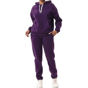 Women's Tracksuit Set Autumn Fashion Warm Hoodie Sweatshirts Two Pieces Oversized Solid Casual Hoody <b>Pullovers</b> Long Pant Sets - Product Image 1