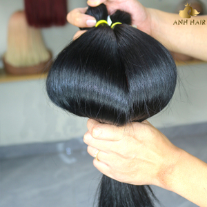 Cheveux vierges raides en vrac pour tressage - Noir naturel 100% cheveux humains vietnamiens bruts non traités en gros, soyeux, lisses et brillants - Product Image 4