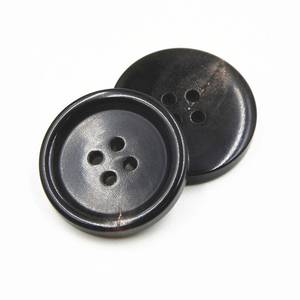 Natural Buffalo Horn Button Round Four Hole <b>Handmade</b> Eco-Friendly Craft Button for Clothing Wedding Decoration - Product Image 2