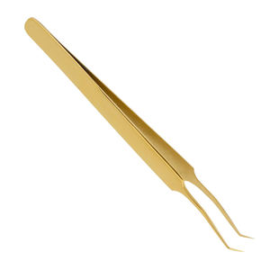 Pinzas para Pestañas de Punta Puntiaguda de Diseño Personalizado, Pinzas de Acero Metálico de Color Dorado Completo, Pinzas para Pestañas de Belleza con Tamaño Personalizado - Product Image 5