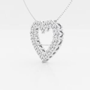 Pendentif élégant en diamant cultivé en laboratoire IGI/GIA or 14k luxe élégant métal parfait fiançailles breloques de mariage pour les femmes grand argent - Product Image 3