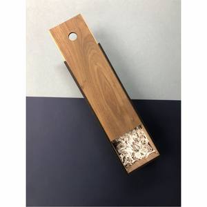 Caja de Madera Natural sin Acabado para Botellas de Vino, Reutilizable, para Regalo, Caja de Almacenamiento de Madera de Pino con Tapa Deslizante - Product Image 4