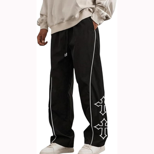 Best Quality Men's Y2K Baggy Sweatpants Parachute Pants Wide Leg Vintage Customize Branding Track Pants Casual Streetwear Cotton - Product Image 1