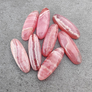 Cabochon en rhodochrosite AAA+ de grande taille, forme ovale, dos plat, pierre précieuse calibrée, pour la fabrication de bijoux - Product Image 1