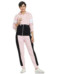 ชุดวอร์มผ้าฝ้ายขนแกะบล็อกสี,ชุดวอร์มผู้หญิงกำหนดได้เอง - Product Image 1