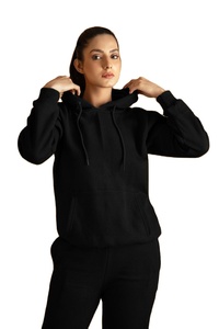 Women's Autumn <b>Pink</b> Hooded <b>Cropped</b> Sleeveless Sweatshirt Set Fleece Breathable Streetwear Anti-Pilling Casual Tracksuit Solid - Product Image 1
