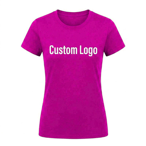 Venta Directa de Fábrica, Camiseta de Algodón para Mujer con Diseño de Estampado Único, Cuello Redondo Informal, Manga Corta, Corte Holgado, para Verano - Product Image 1