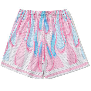 Shorts en maille décontractés de qualité supérieure pour hommes, style streetwear, pour le basketball, pantalons de survêtement, shorts Mixed Emotion pour hommes - Product Image 2