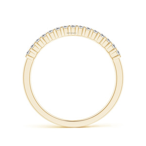 Bague de Fiançailles et de Mariage Demi-Éternité Luxe en Diamant de Laboratoire Taille Princesse Or 10K 14K 18K Argent 925 935 - Product Image 4