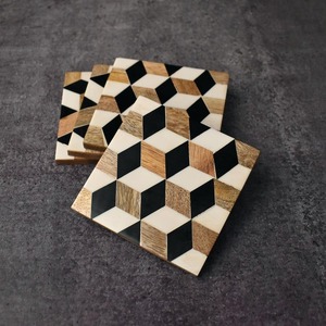 Designer Bone Inlay Table Coasters Luxury Handmade Decorative Accessories for Home Decor - Product Image 3