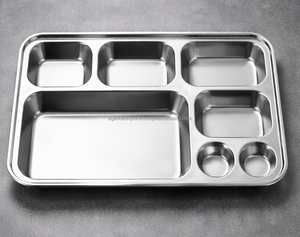 Plato de Cena para Niños de Comedor Escolar |   Plato Dividido de Acero Inoxidable |   Pedido al por Mayor |   Proveedor de China - Product Image 4