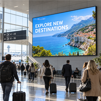 Écran d'affichage publicitaire LED P2.5 haute résolution, angle de vision de 160 degrés, mur vidéo LED pour terminal aéroportuaire