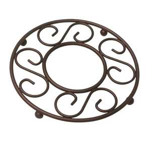 Rectangular Brass Bright Word <b>Trivet</b> Gold Metal Typography Hot Pad Heat Resistant Holiday Table Counter Pot Coaster Stand - Product Image 1