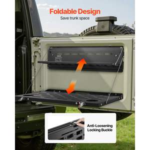 2021-2025 Ford Bronco Tailgate <b>Table</b> 88 Lbs Carbon Steel <b>Foldable</b> Molle Panel Double-Layer Drop <b>Table</b> Rear Door Cargo Storage - Product Image 5