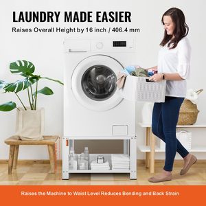 <b>Laundry</b> Pedestal Storage Shelf Universal Fit 660lbs Capacity 28"Lx28"Wx16"H <b>Stand</b> Platform for Washer Dryer 660 Lbs Capacity - Product Image 5