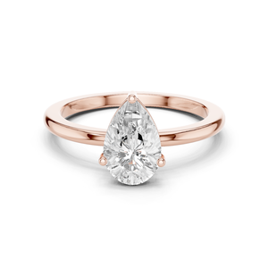 Bague en diamant taille poire, Bague en diamant de laboratoire, Bague solitaire taille poire, Bague de fiançailles solitaire, Bague de fiançailles, Bague de mariage, Bague de promesse - Product Image 1