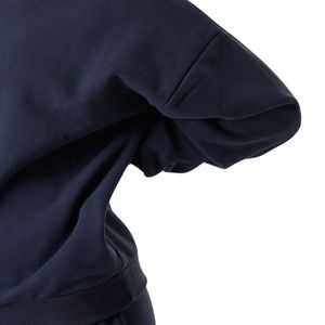Sweat-shirt à col rond bleu marine pour femme, manches longues, en polaire, décontracté, pour la salle de sport, vêtements de sport, doux, léger, pour tous les jours - Product Image 4