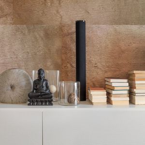 Natural Thin Teakwood Wall Panel Modern Anti-Static <b>Moisture</b>-Proof 3D Surface Stripes Plaid Pattern 5+ Year Warranty Interior - Product Image 1