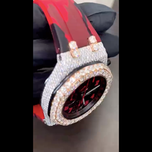 นาฬิกาเพชรคุณภาพสูง DEF Lab Lab Grown  ไร้สี สไตล์ฮิปฮอป - Product Image 3