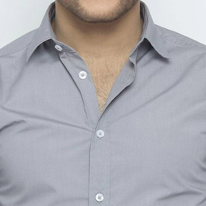 Chemise habillée à carreaux 100 % coton pour homme, manches longues boutonnées, décontractée, séchage rapide, écologique, vente en gros, fabriquée en usine - Product Image 3