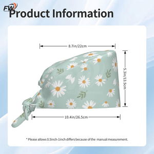 Gorros Quirúrgicos Suaves de Algodón de Alta Calidad con Cordón para Cabello Largo, Gorros Sanitarios para Enfermería, para Hombres y Mujeres, Cirujanos Dentales, Chefs y Personal Médico - Product Image 2