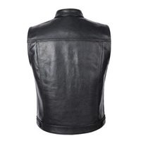 Gilet de moto en cuir véritable pour homme, fait main, style western, toutes saisons, fabricant et fournisseur