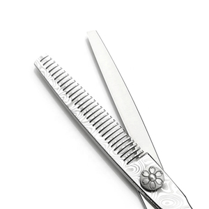 Ciseaux de barbier professionnels en acier inoxydable, lames courbes et droites avec pointes affûtées pour la coupe et l'éclaircissement des cheveux - Product Image 4