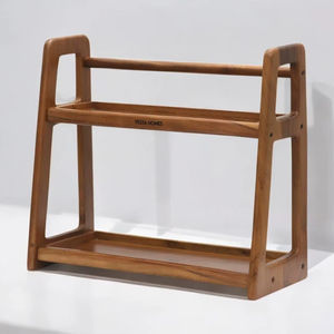 Étagère de rangement autoportante en bois massif de qualité supérieure pour la maison et la cuisine / Étagère à double plateau / Étagères de rangement / Étagère à épices - Product Image 1