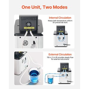 Dispositivo Termostatico da Laboratorio Certificato CE da 15 L, Bagno a Olio a Circolazione ad Alta Temperatura 300 Gradi Celsius/572 Gradi Fahrenheit a Temperatura Costante - Product Image 4